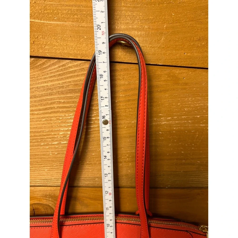 Michael Kors Marilyn Medium TZ MK Tote Spiced Coral Leather Handbag DESIGNER NWT